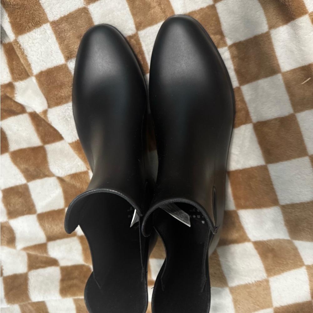 A New Day Black Winter Rain Boots Sleek Design